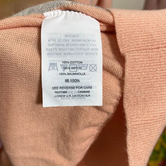 J Crew Pink Argyle Crewneck Sweater Size XS Preppy Academia - Picture 3 of 6